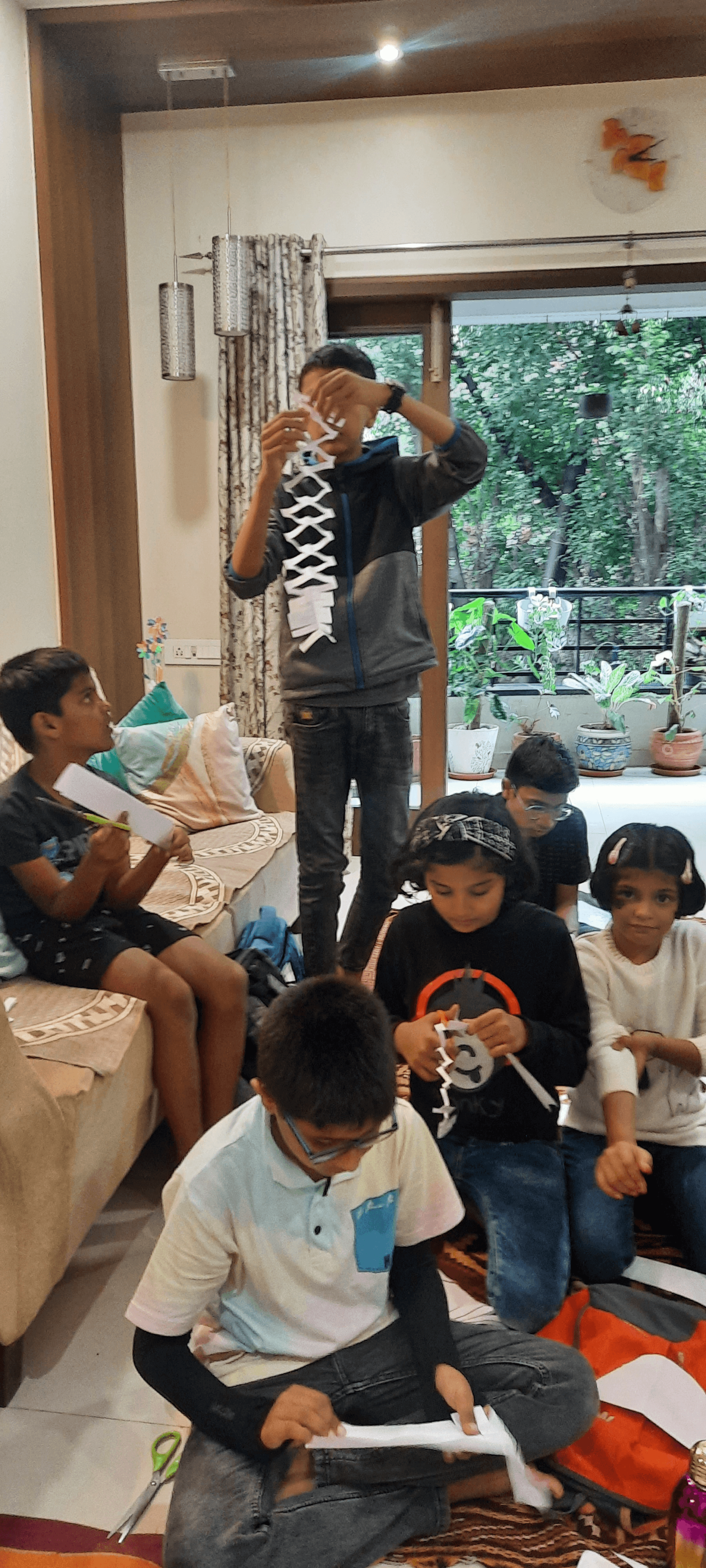 A child mid-retry, deeply focused on solving a structural failure